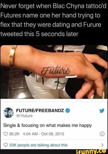 Blac Chyna got Future's name tattooed on her hand