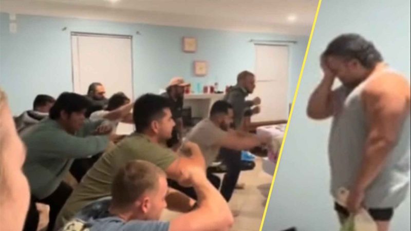 American friends learn haka for mate who couldn't make it home for important tangi