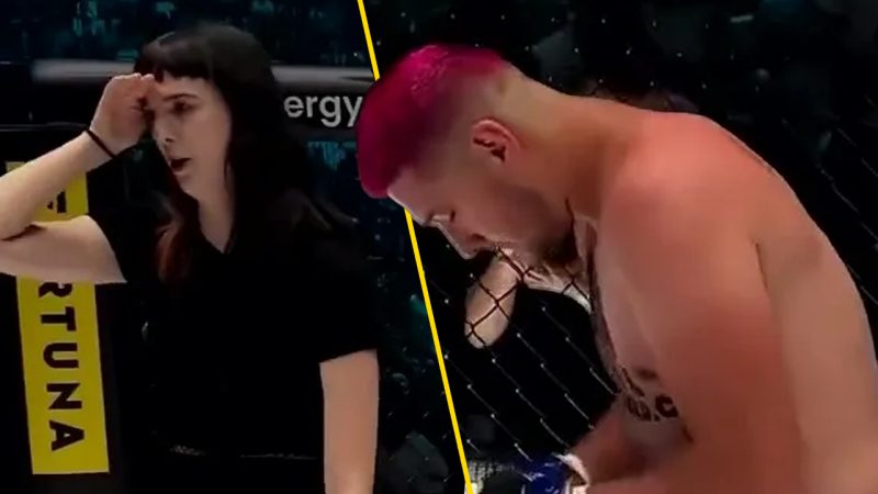 WATCH: MMA fighter proposes to his girlfriend after losing and it does NOT go well