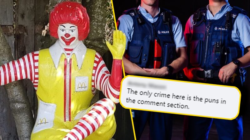 NZ cops try get help finding stolen Ronald McDonald statue, get hit with crack up puns instead