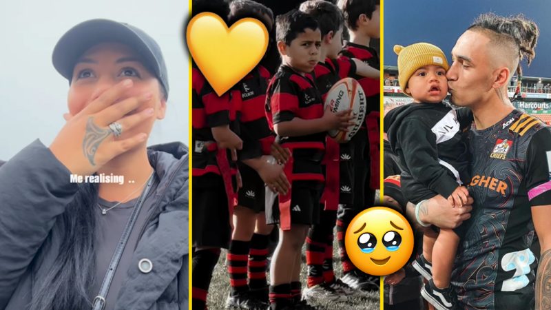 Sean Wainui's wife Paige shares the 'special' way their son is 'following in dad's footsteps'